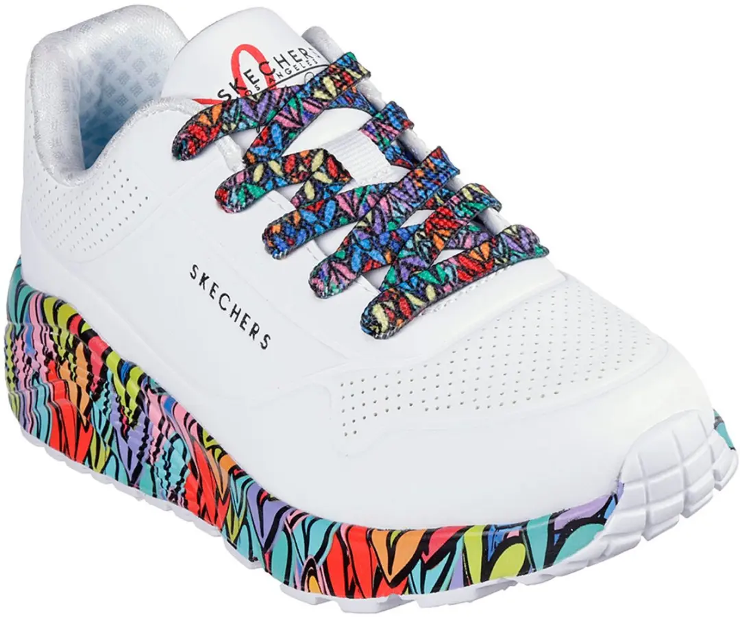 Skechers Uno Lite-Subtle Love Meisjestrainers 31 - Wit/Multi