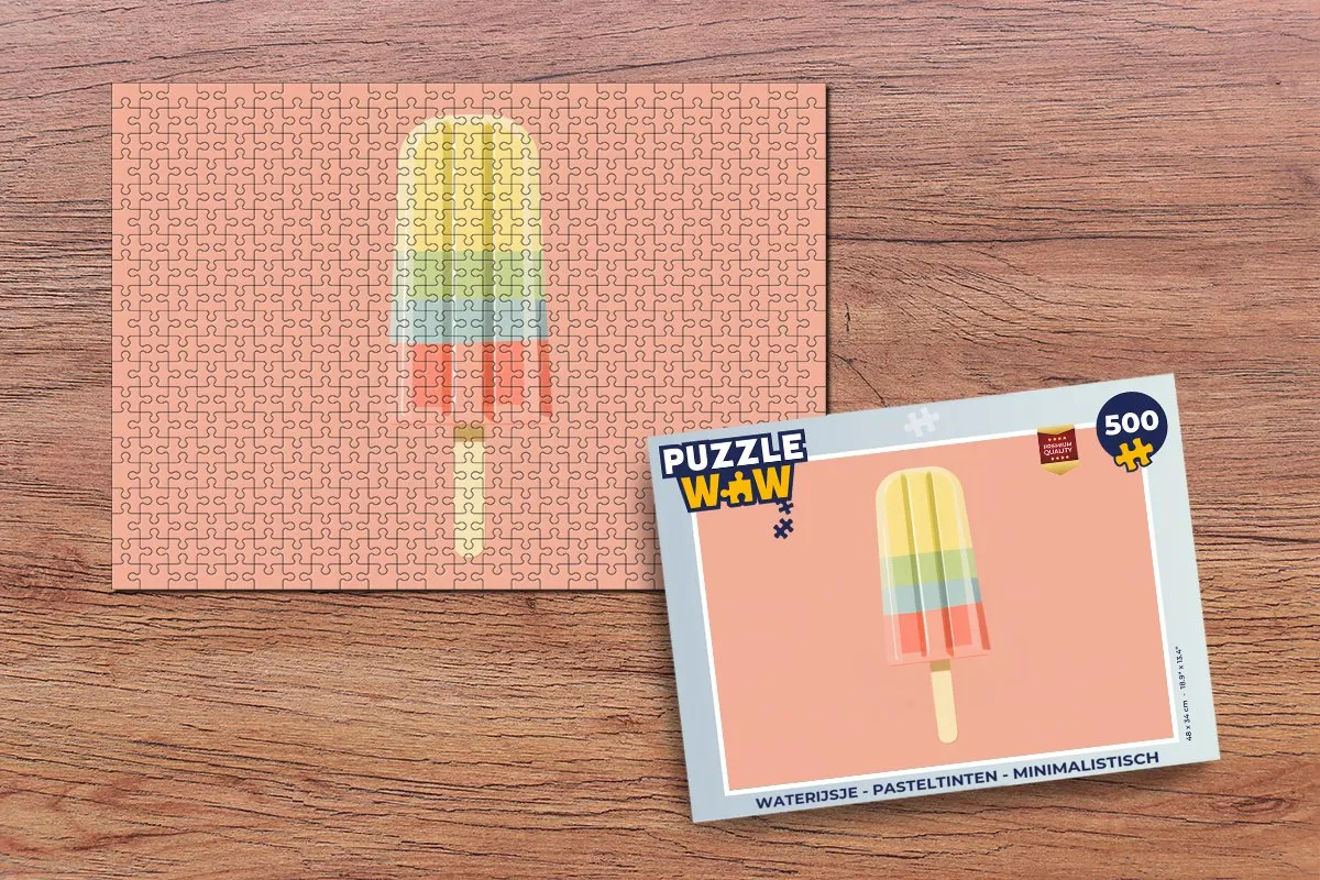 PuzzleWow Waterijsje Legpuzzel 500 Stuks - Pasteltinten