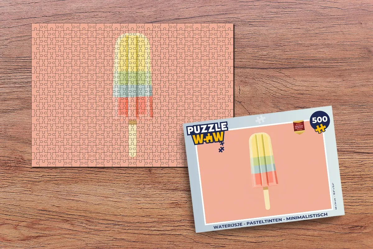PuzzleWow Waterijsje Legpuzzel 500 Stuks - Pasteltinten