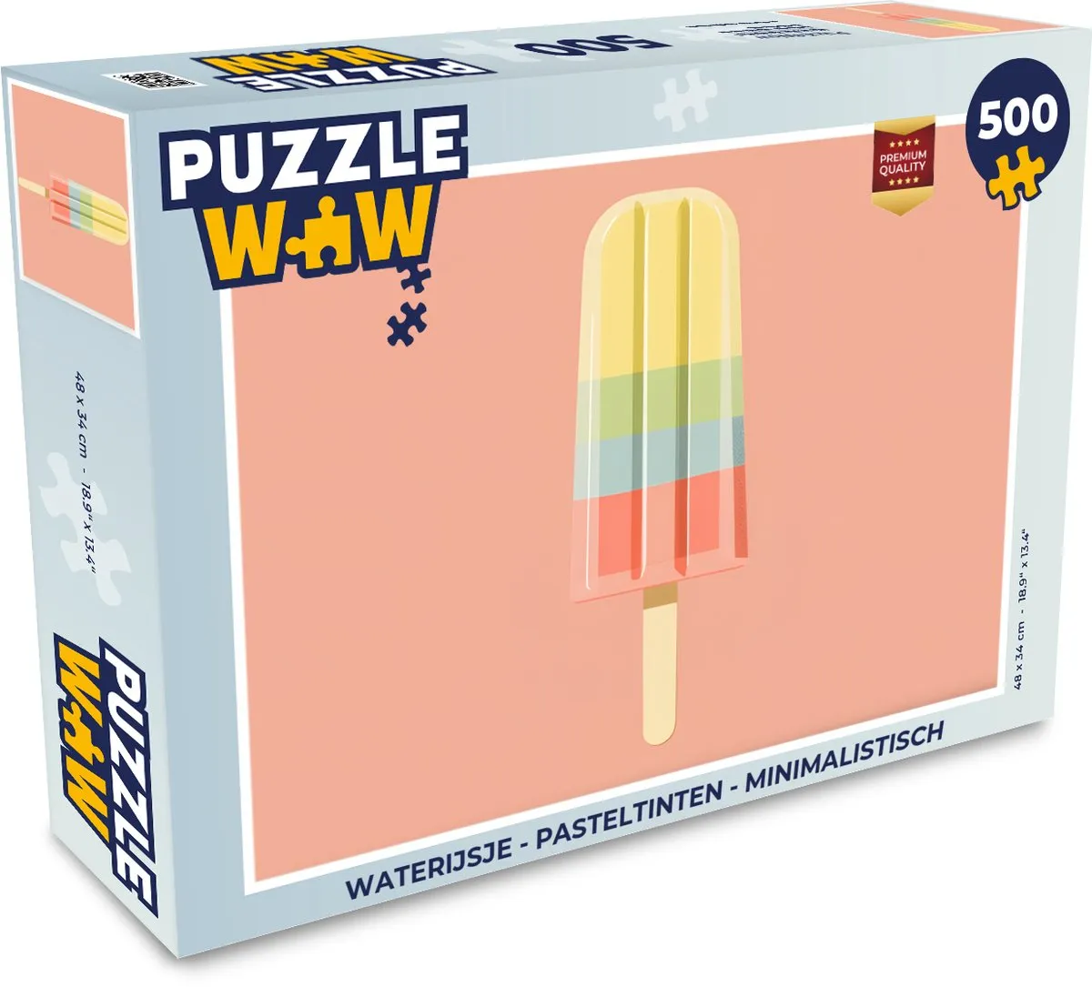 PuzzleWow Waterijsje Legpuzzel 500 Stuks - Pasteltinten