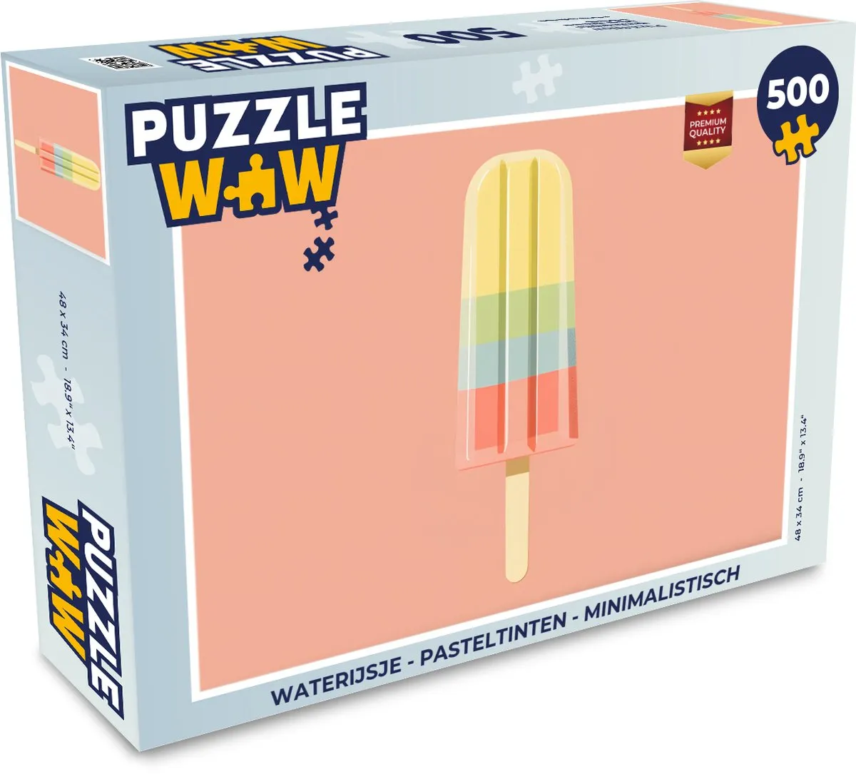 PuzzleWow Waterijsje Legpuzzel 500 Stuks - Pasteltinten
