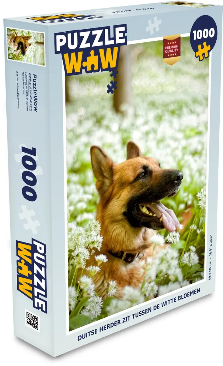 PuzzleWow Duitse Herder Puzzel 1000 Stuks
