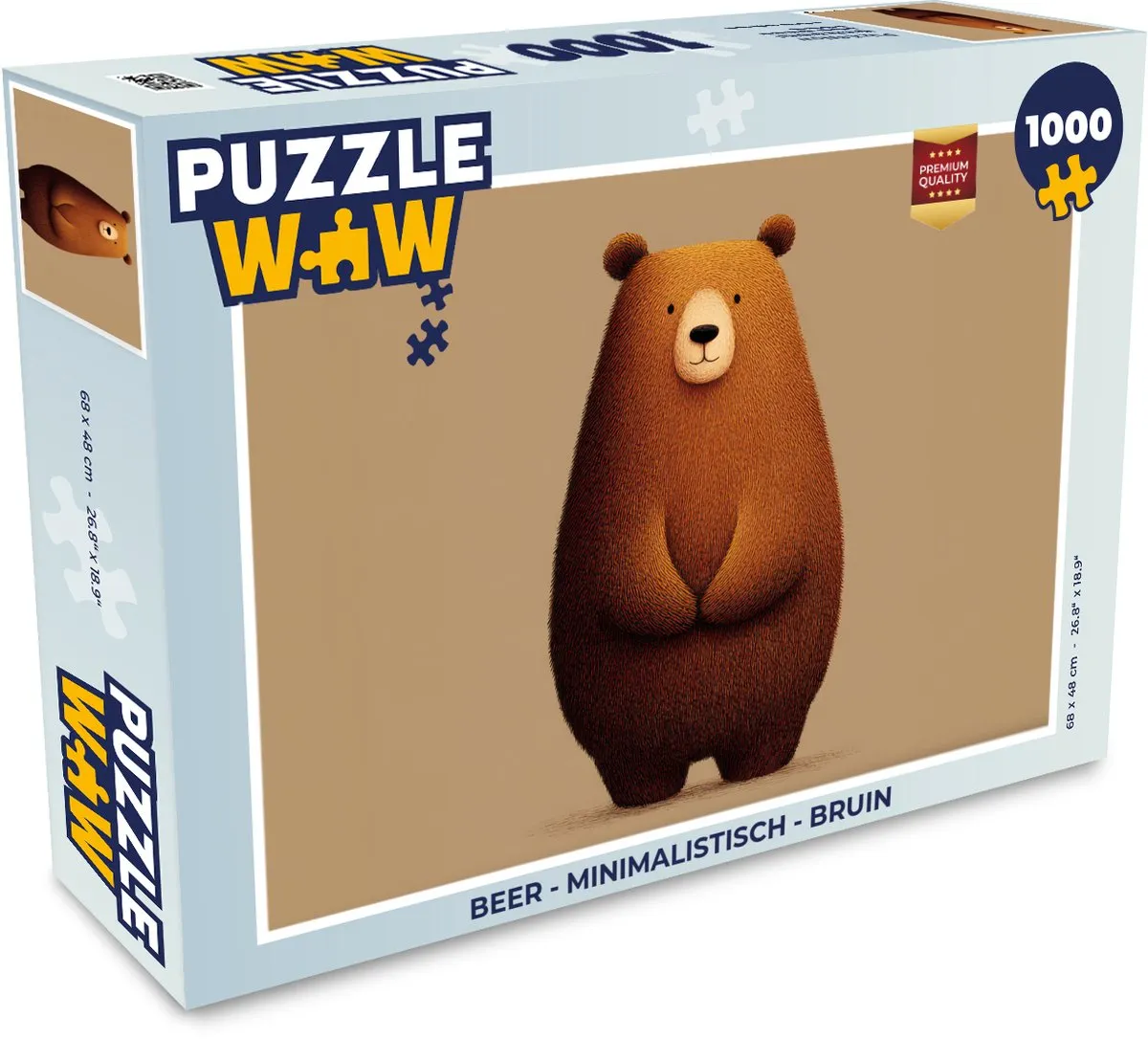 PuzzleWow Minimalistische Beer Legpuzzel 1000 Stuks