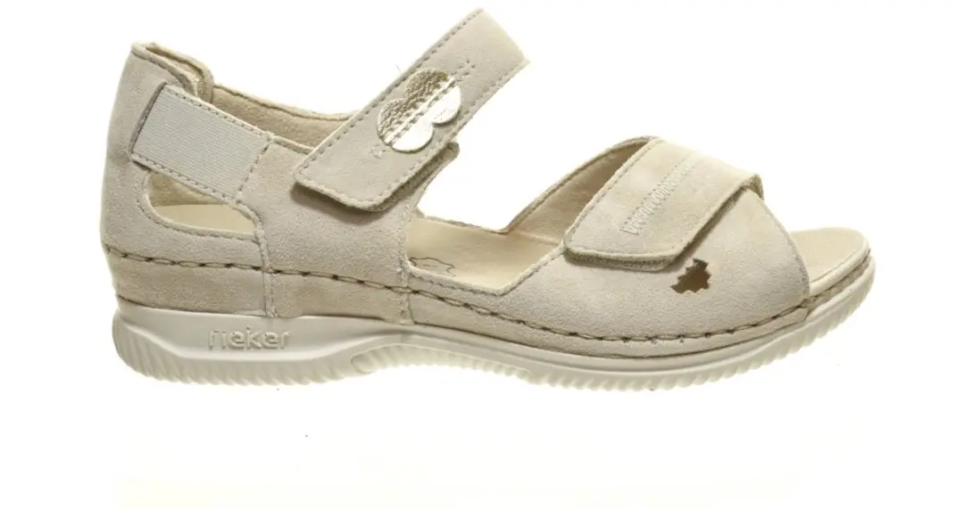 Rieker Dames Sandalen Beige Gesloten Hiel maat 42