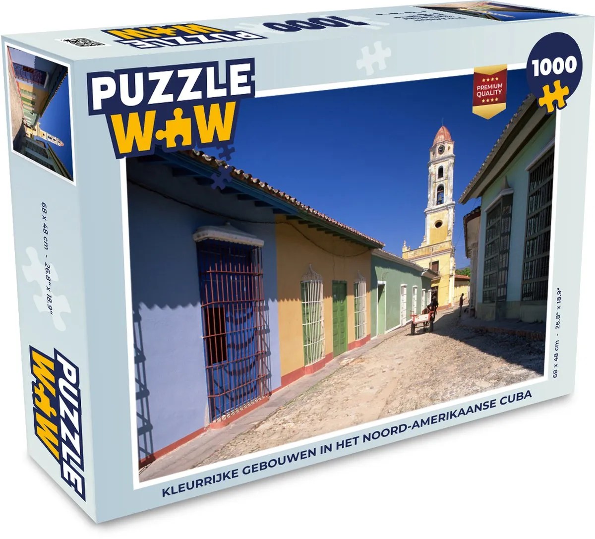 PuzzleWow Kleurrijke Gebouwen Cuba Legpuzzel 1000 Stuks - Multicolor