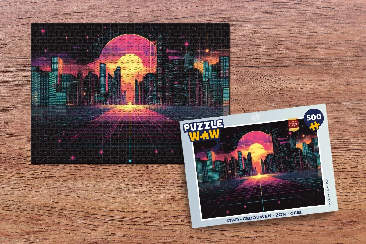 PuzzleWow Stad - Zon Legpuzzel 500 Stuks