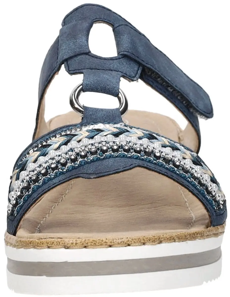 Rieker Open Teen Dames Slippers - Blauw - Maat 43 - afbeelding 6 van 6