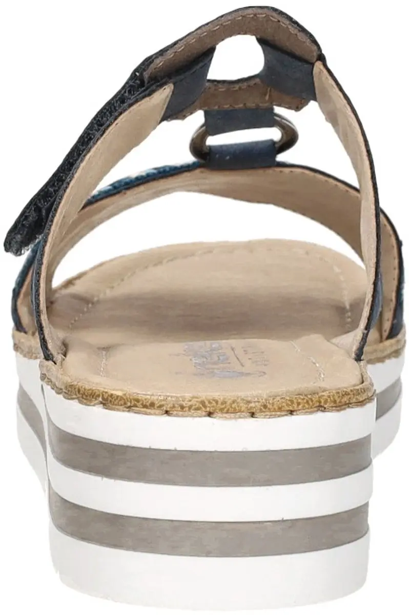 Rieker Open Teen Dames Slippers - Blauw - Maat 43 - afbeelding 5 van 6