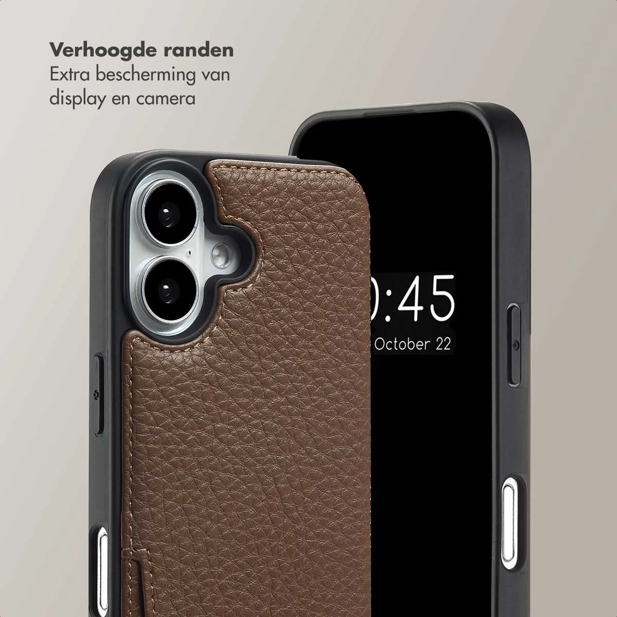 Selencia Hoesje iPhone 16 Backcover - Mocha Brown
