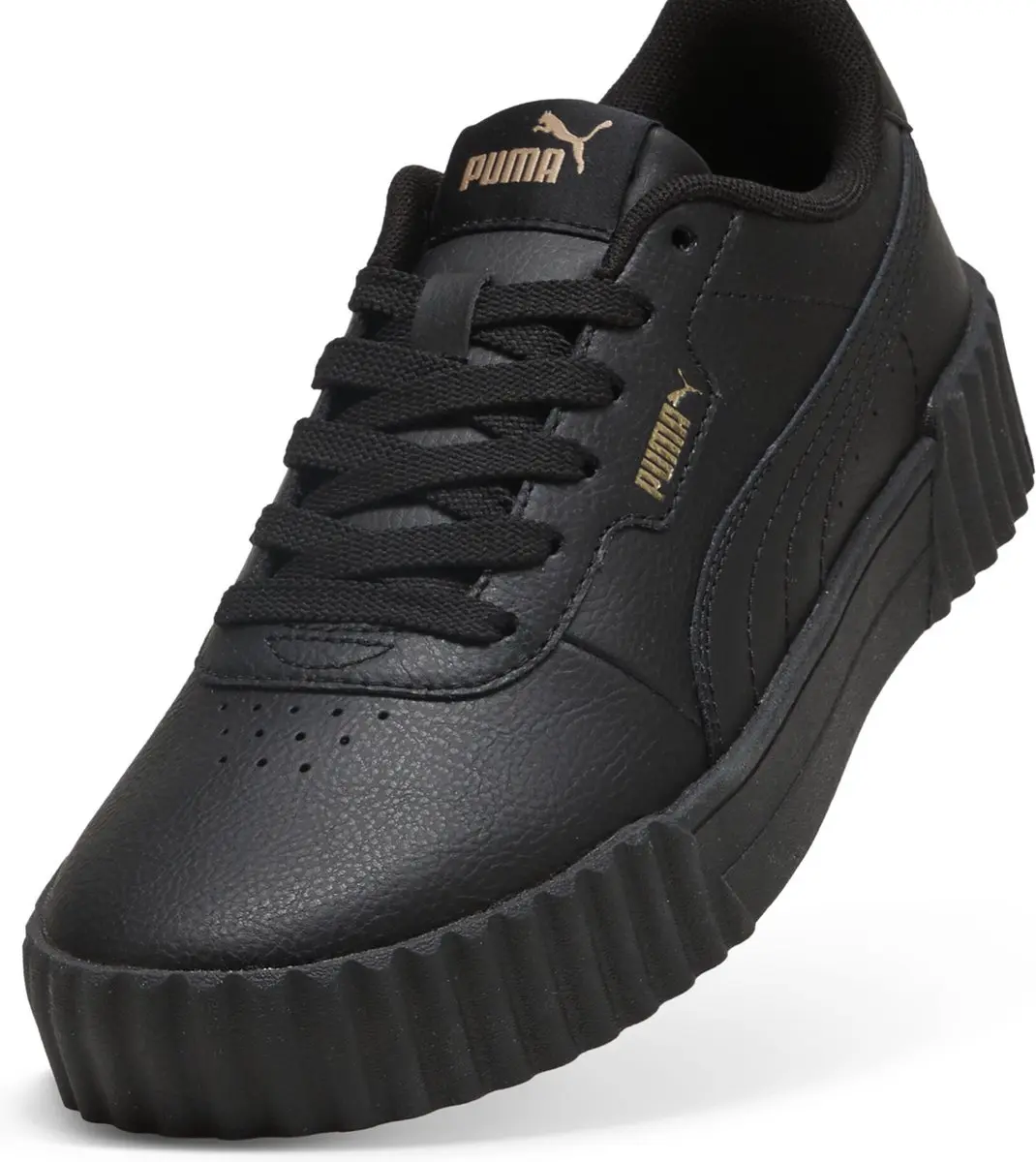 PUMA Carina 3.0 Dames Sneakers - 38.5 - PUMA Black-Gold - afbeelding 6 van 6