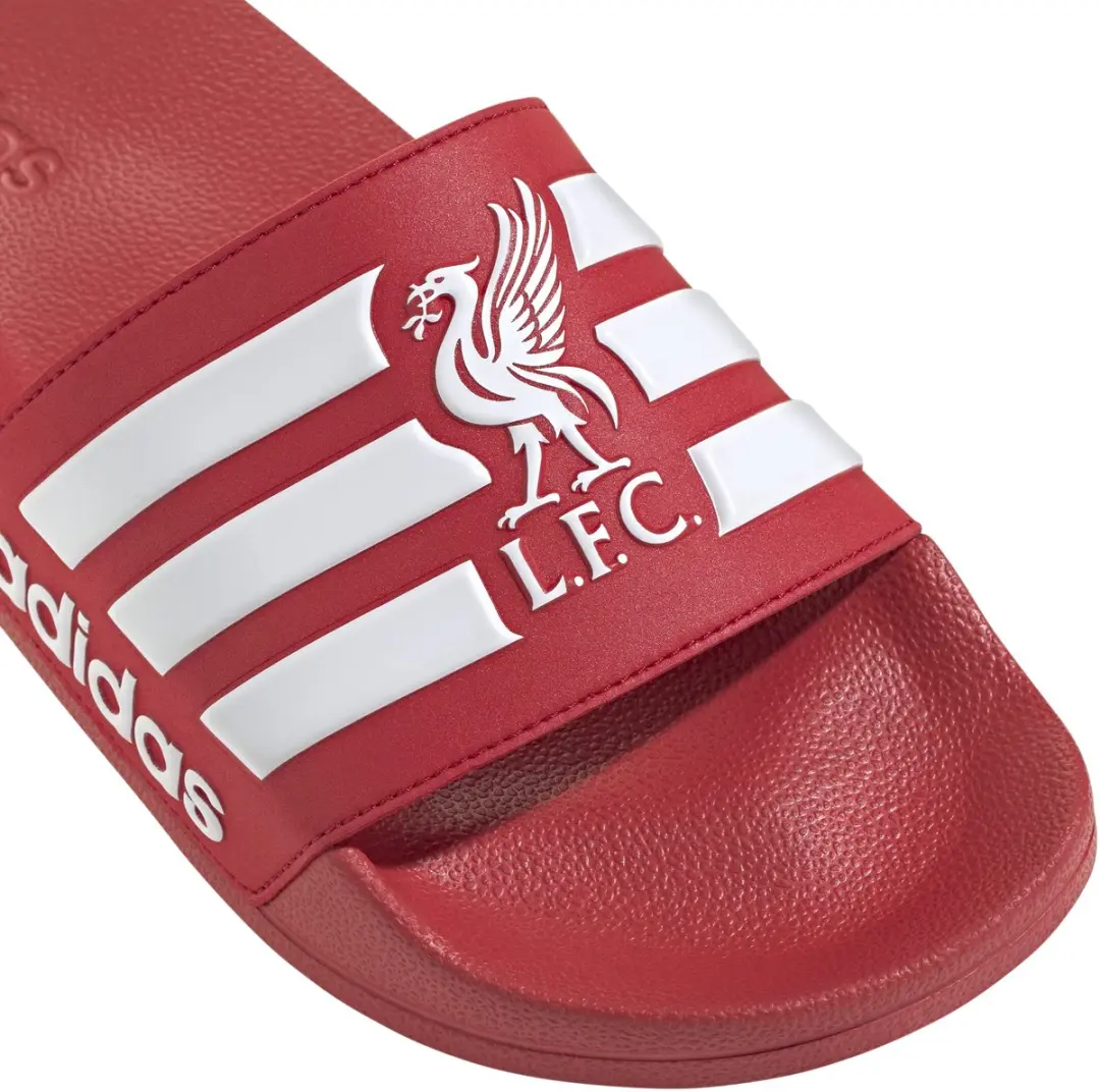 adidas Liverpool Adilette Badslipper - UK 9 (Maat 43) - Rood/Wit
