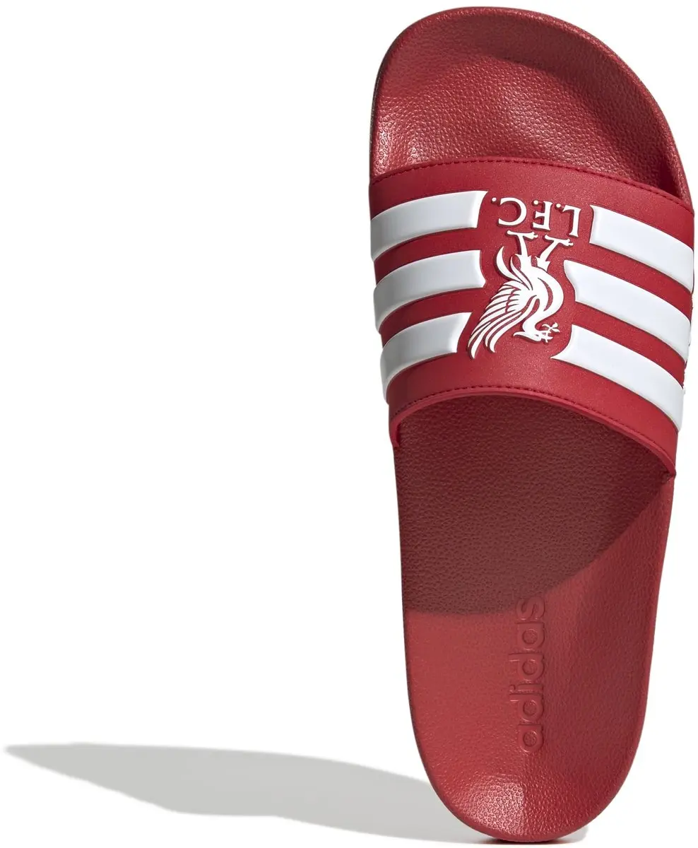 adidas Liverpool Adilette Badslipper - UK 9 (Maat 43) - Rood/Wit
