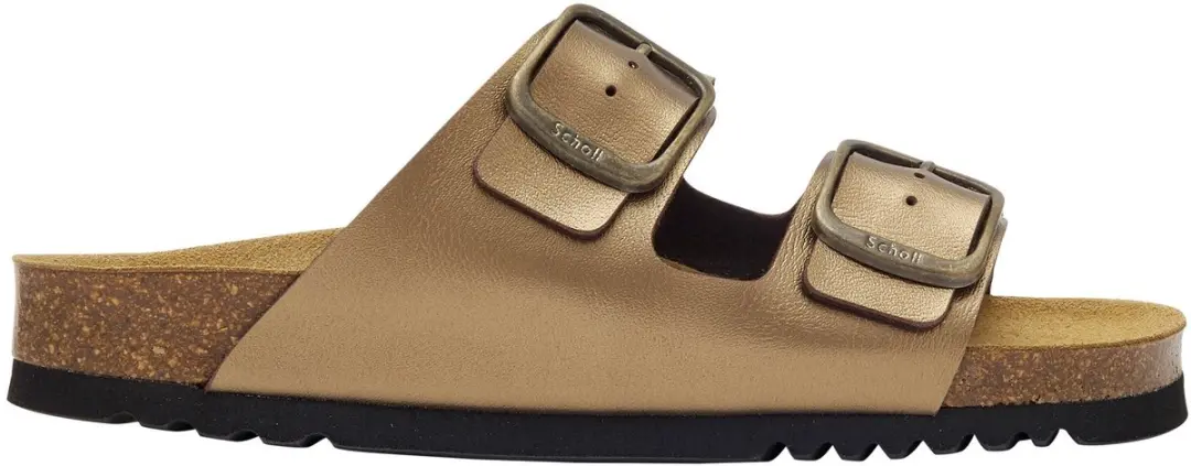 Scholl Sandalen 2 Riemen Josephine Gemetalliseerd Synthetisch Leer