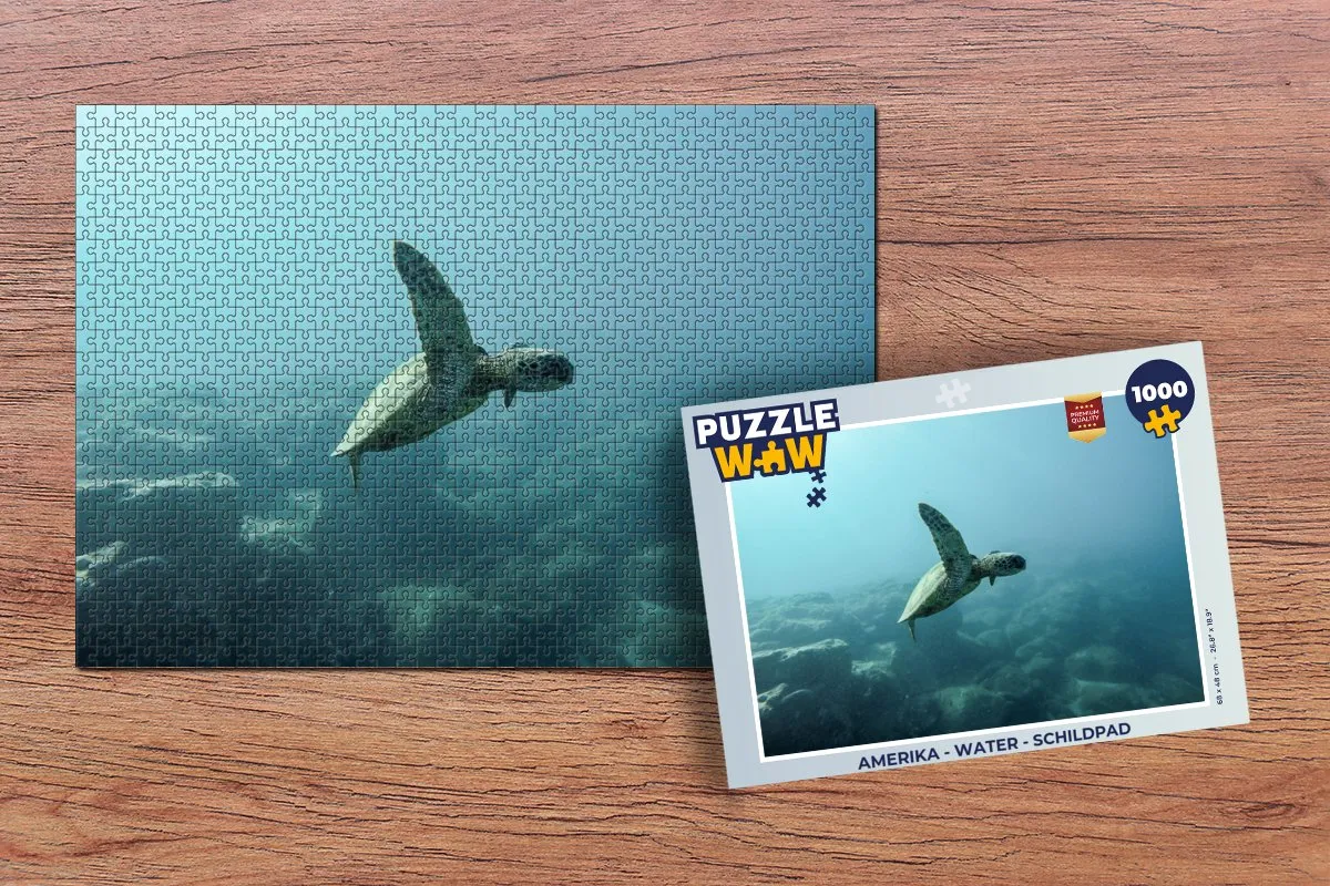 PuzzleWow Amerika Schildpad Legpuzzel 1000 Stuks - Multicolor