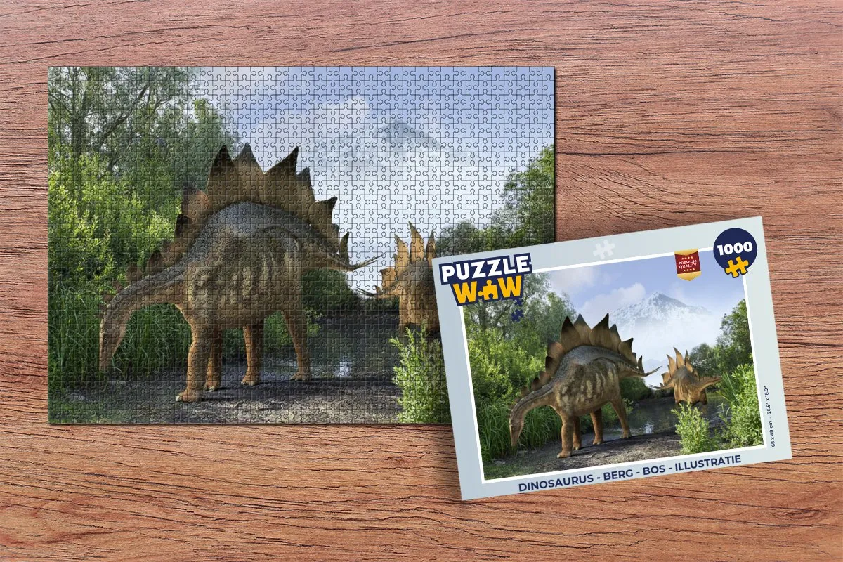 PuzzleWow Dinosaurus Puzzel 1000 Stuks - Multicolor