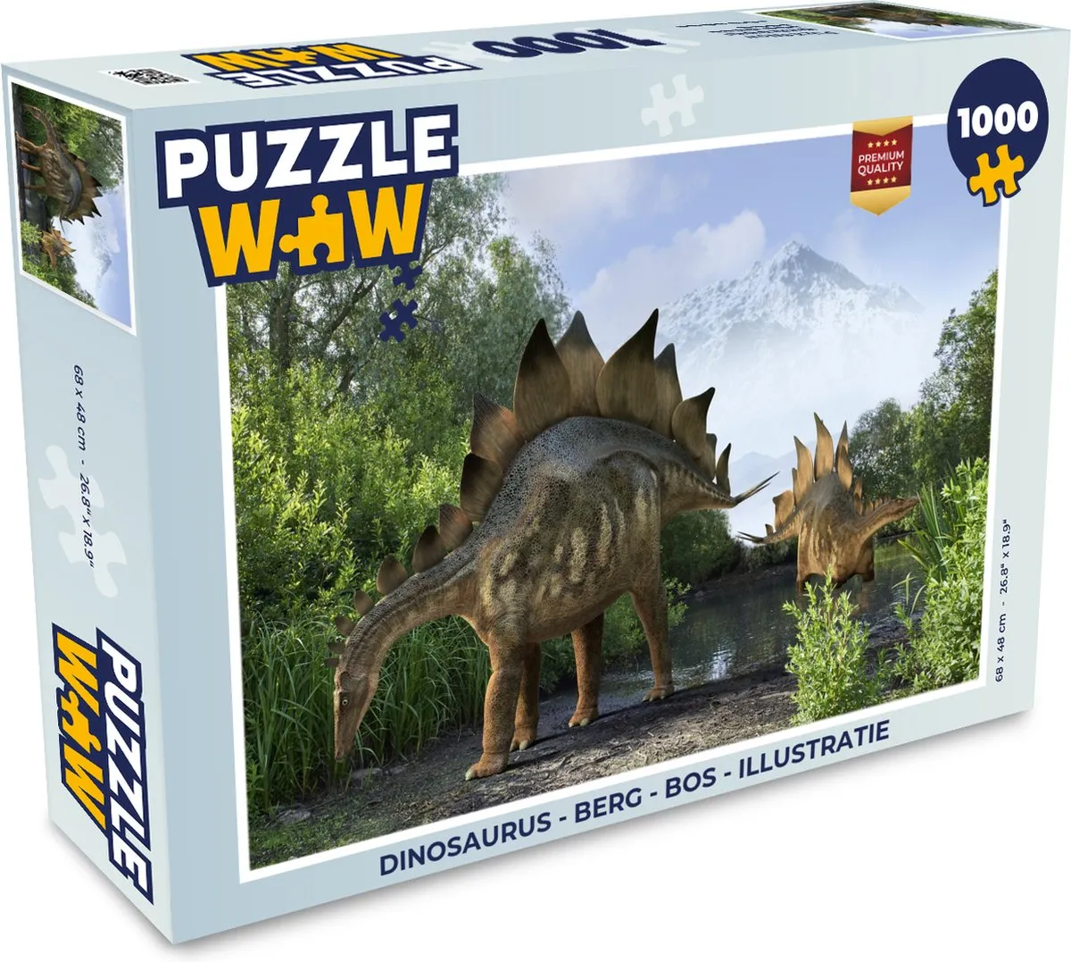 PuzzleWow Dinosaurus Puzzel 1000 Stuks - Multicolor