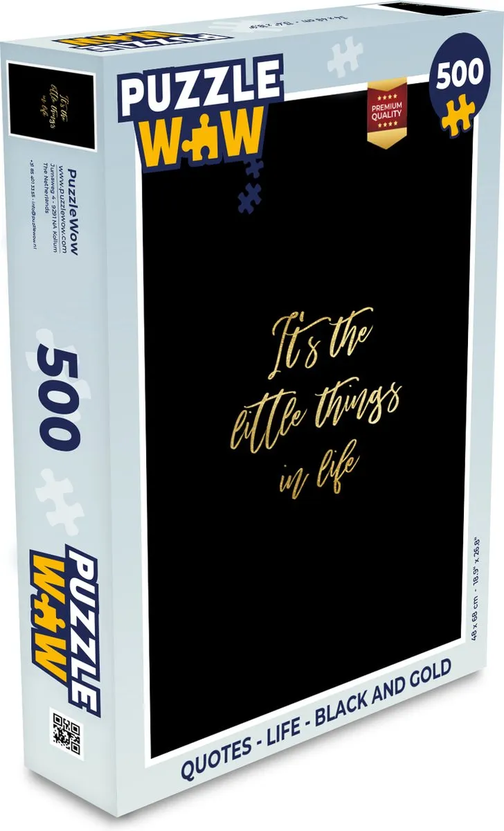 PuzzleWow Life Quotes Legpuzzel 500 Stuks - Multicolor