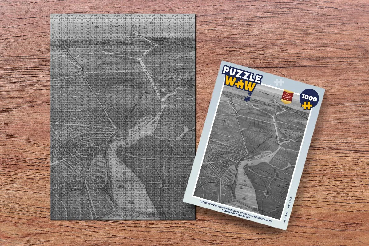 PuzzleWow Amsterdam Geschiedenis Legpuzzel 1000 Stuks - Multicolor