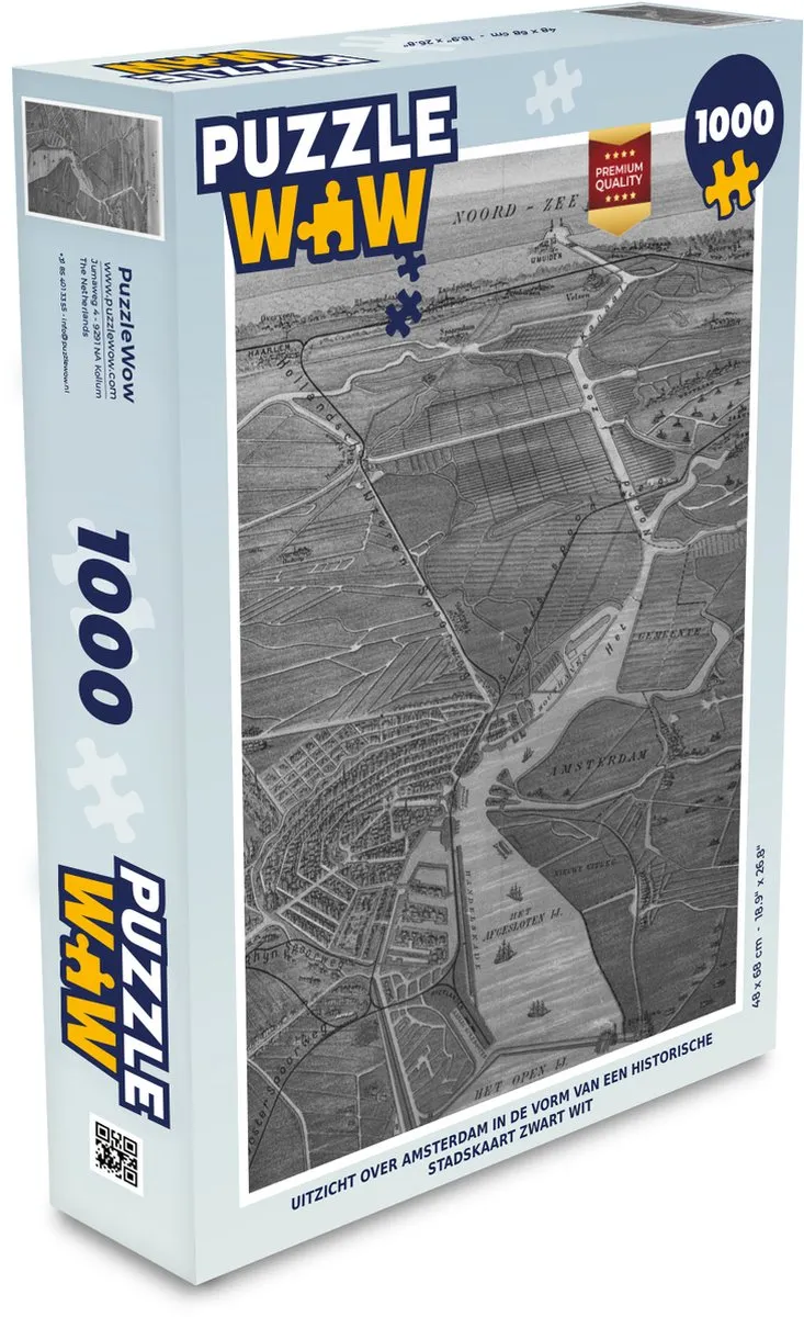 PuzzleWow Amsterdam Geschiedenis Legpuzzel 1000 Stuks - Multicolor