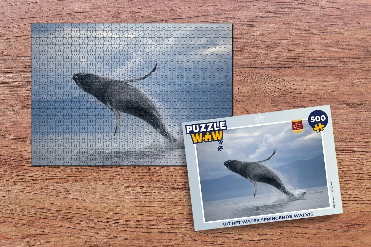 PuzzleWow Walvis Legpuzzel 500 Stuks - Multicolor