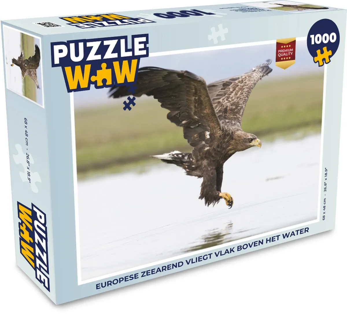 PuzzleWow Legpuzzel Europese Zeearend 1000 Stuks - Multicolor