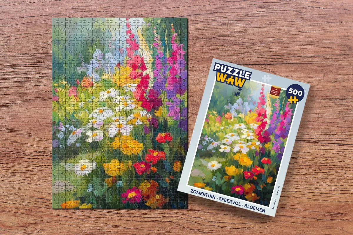 PuzzleWow Zomertuin Legpuzzel 500 Stuks - Bloemen