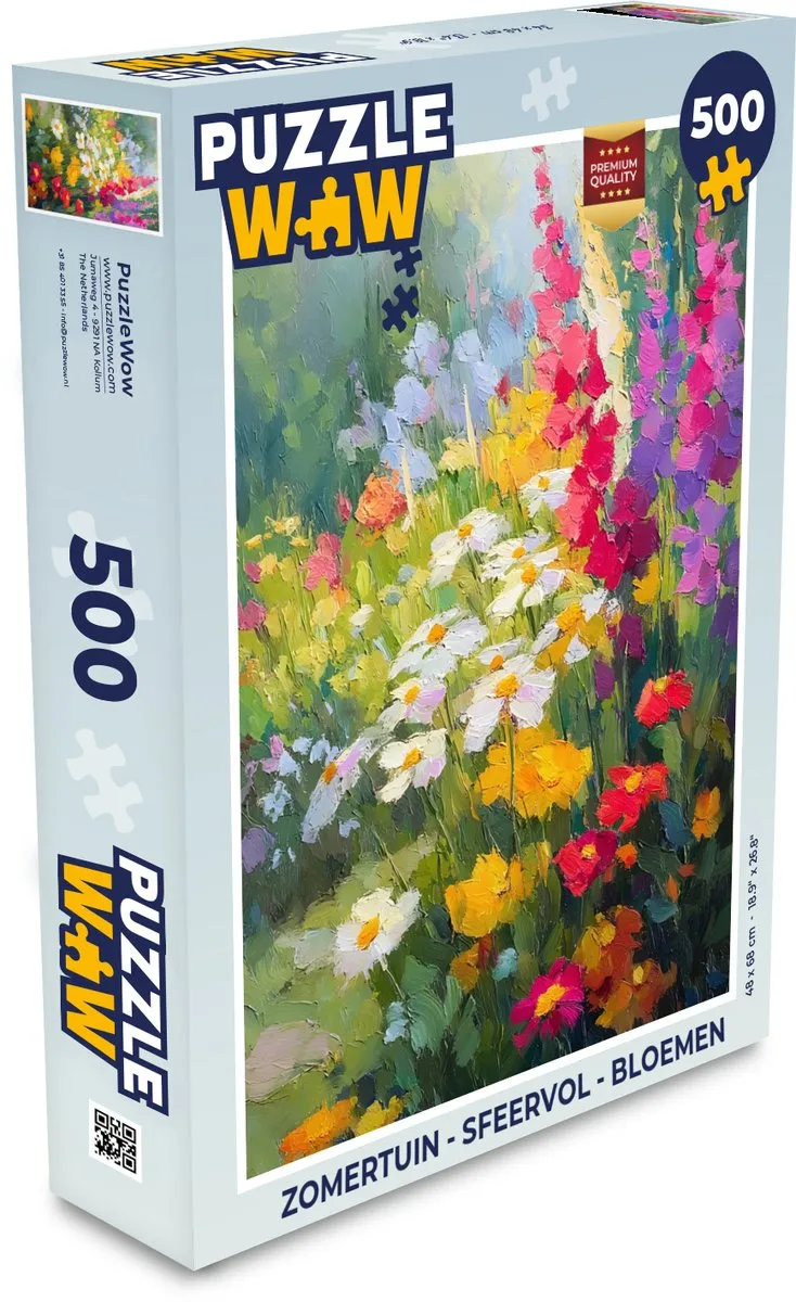PuzzleWow Zomertuin Legpuzzel 500 Stuks - Bloemen