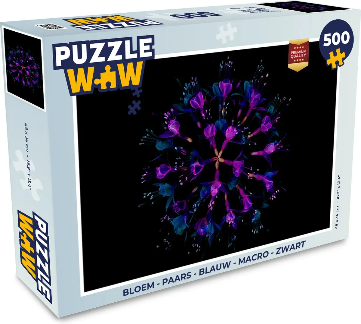 PuzzleWow Bloem Legpuzzel 500 Stuks - Multicolor