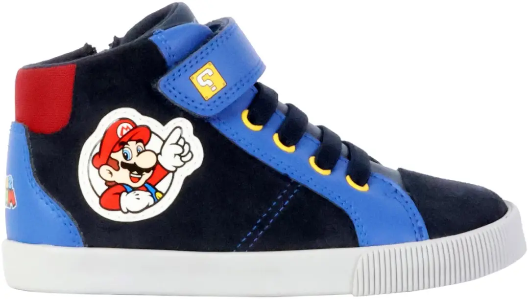 GEOX Kilwi Suede Synth Lea Hoge Leren Sneakers - 22 - Blauw - afbeelding 4 van 6