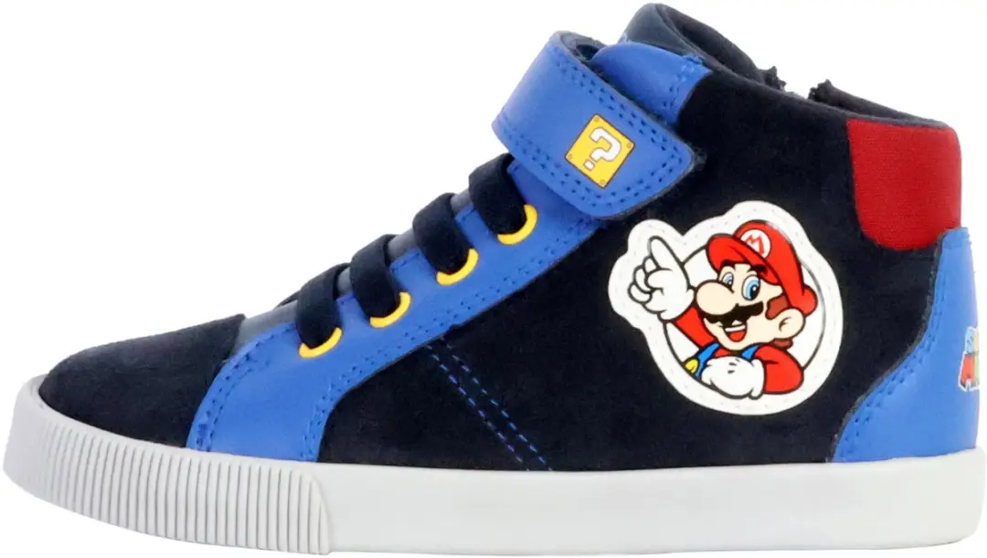 GEOX Kilwi Suede Synth Lea Hoge Leren Sneakers - 22 - Blauw - afbeelding 3 van 6