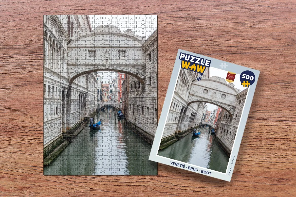 PuzzleWow Venetië Legpuzzel 500 Stuks - Multicolor