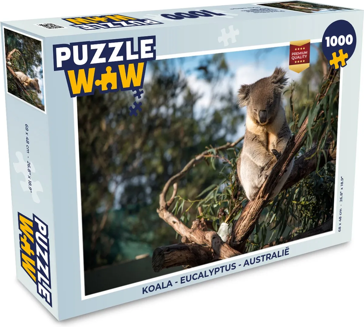 PuzzleWow Legpuzzel Koala 1000 Stuks - Multicolor