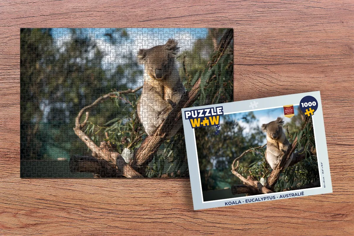 PuzzleWow Legpuzzel Koala 1000 Stuks - Multicolor