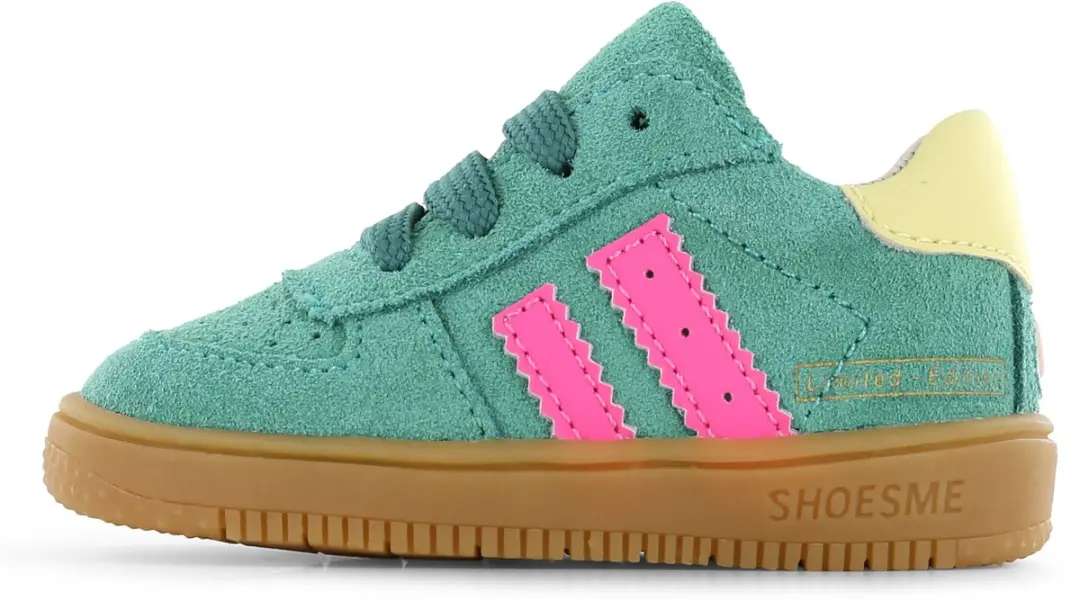 Shoesme BN26S002 Babysneakers - 24 - Groen Roze - afbeelding 2 van 6