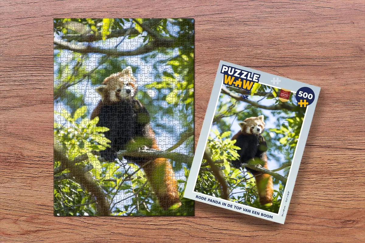 PuzzleWow Puzzel Panda Boom Legpuzzel 500 Stuks - Multicolor