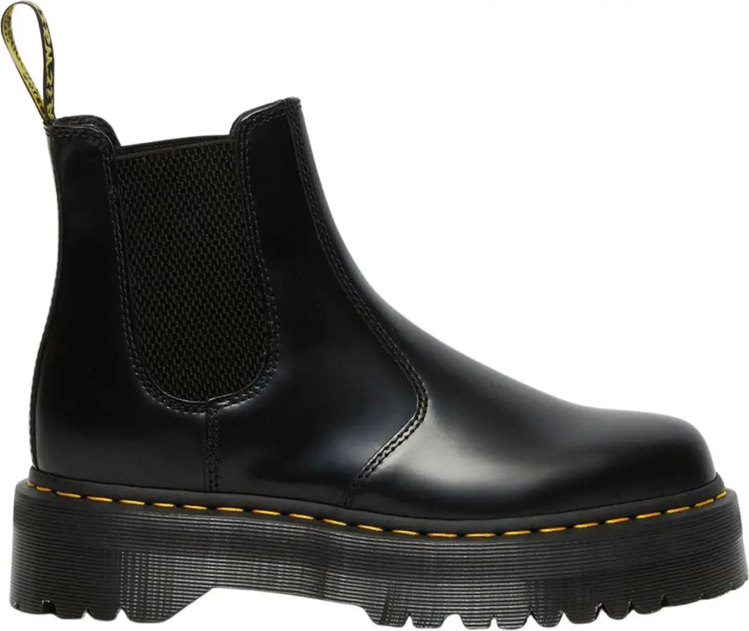 Enkel Dr. Martens 2976 Quad Gepolijst Glad Zwart