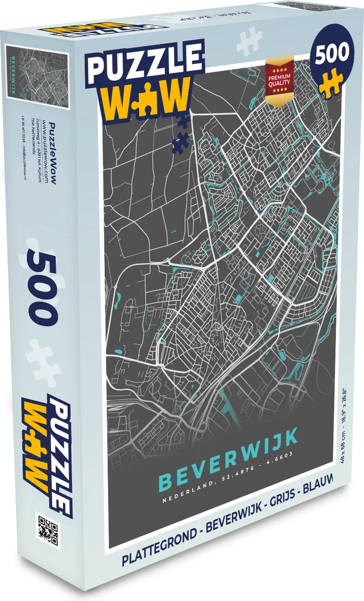 PuzzleWow Beverwijk Legpuzzel 500 Stuks - Multicolor