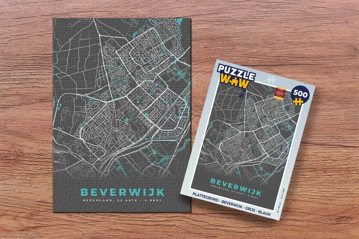 PuzzleWow Beverwijk Legpuzzel 500 Stuks - Multicolor