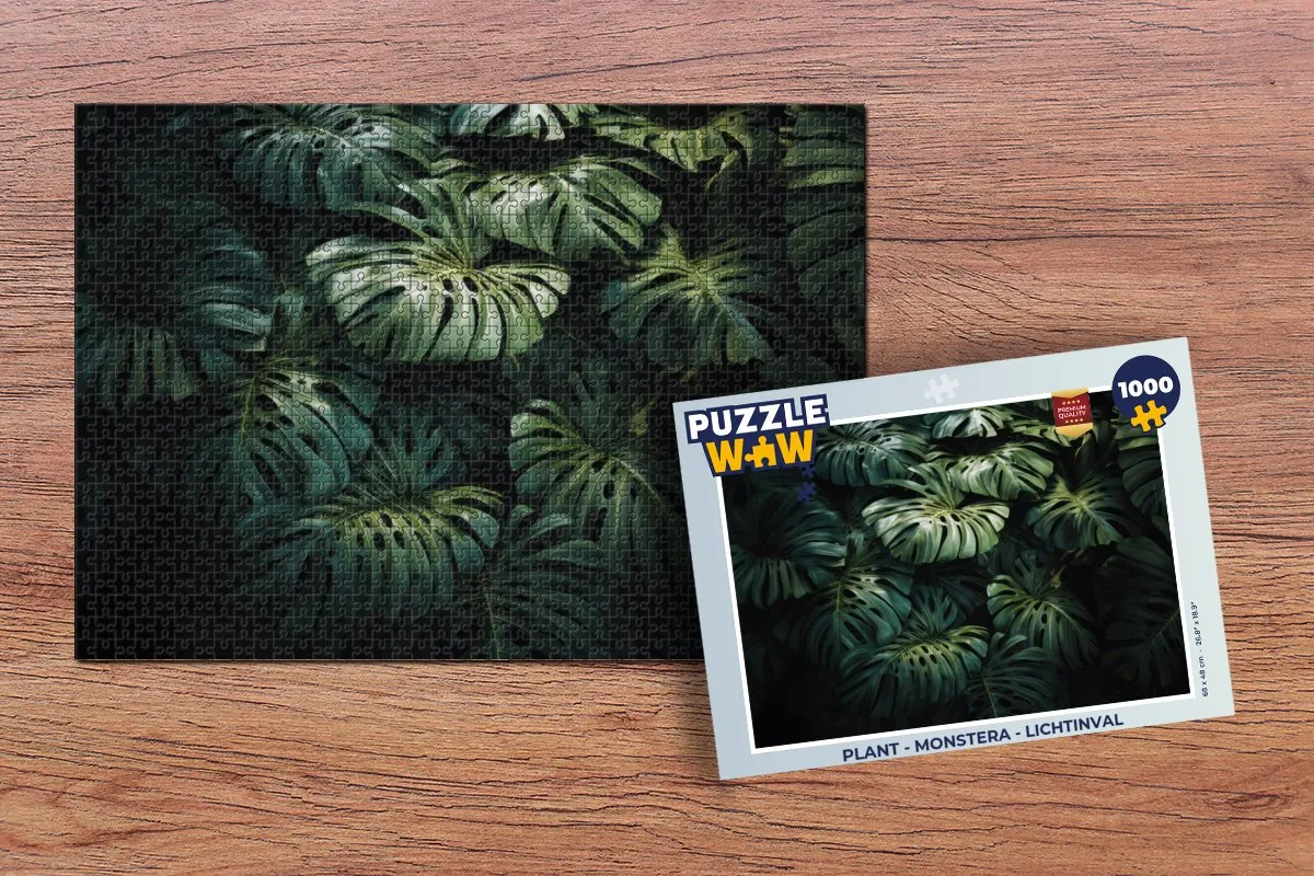 PuzzleWow Monstera Legpuzzel 1000 Stuks - Groen