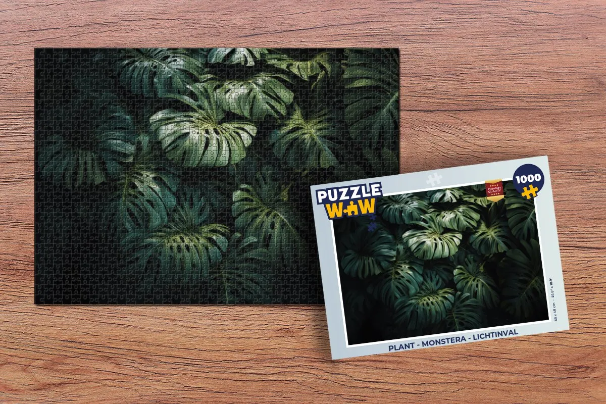 PuzzleWow Monstera Legpuzzel 1000 Stuks - Groen