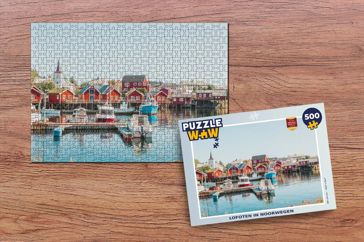 PuzzleWow Lofoten in Noorwegen Legpuzzel 500 Stuks - Multicolor