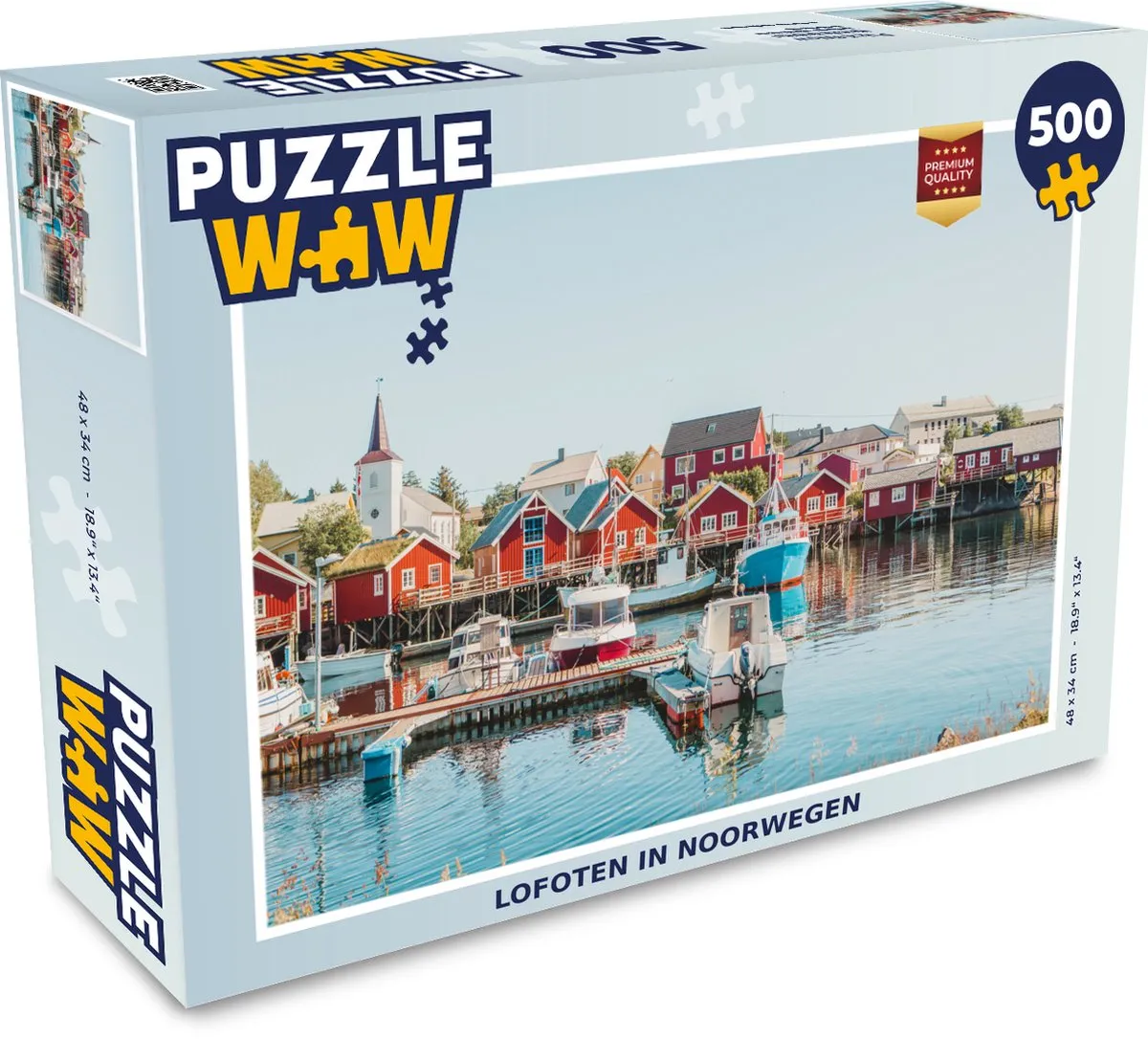 PuzzleWow Lofoten in Noorwegen Legpuzzel 500 Stuks - Multicolor