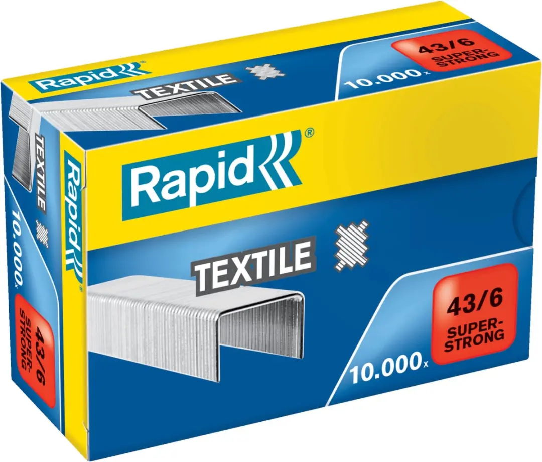Rapid Nieten 43/6 Textiel Strong - 10000 Stuks - afbeelding 2 van 4