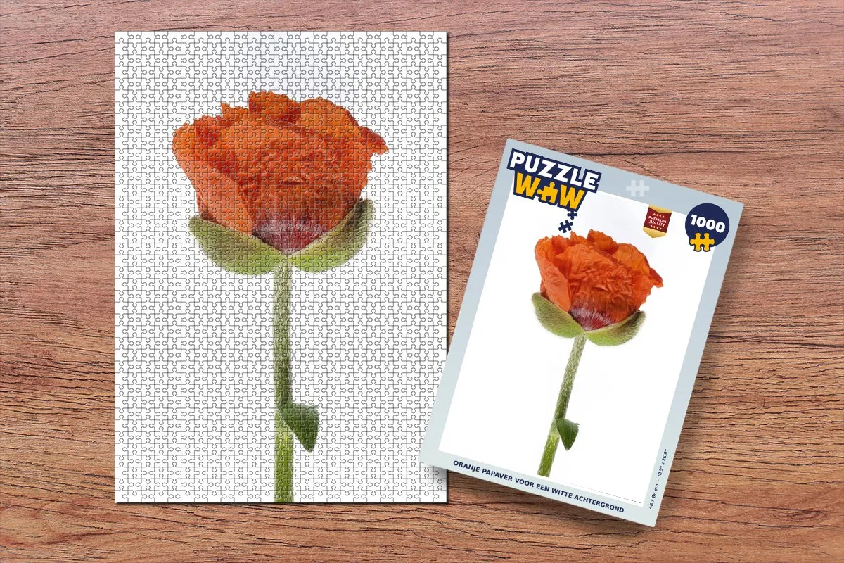 PuzzleWow Oranje Papaver Legpuzzel 1000 Stuks - Multicolor