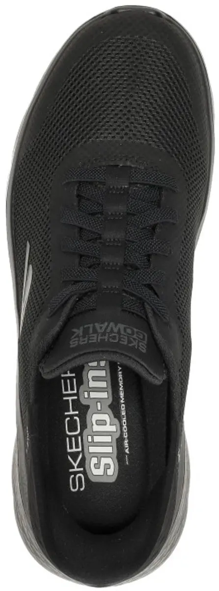 Skechers Go Walk Flex Hands Up Heren Instappers - Zwart