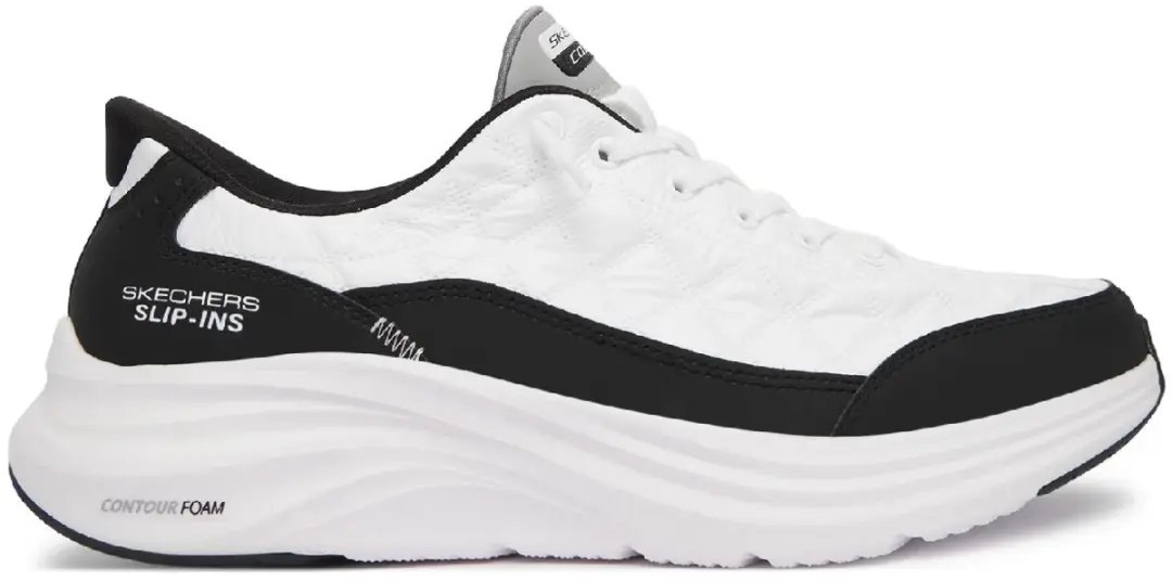 Skechers Heren Cozy Fit Slip-ins Sneakers Contour Foam 232619 WBK