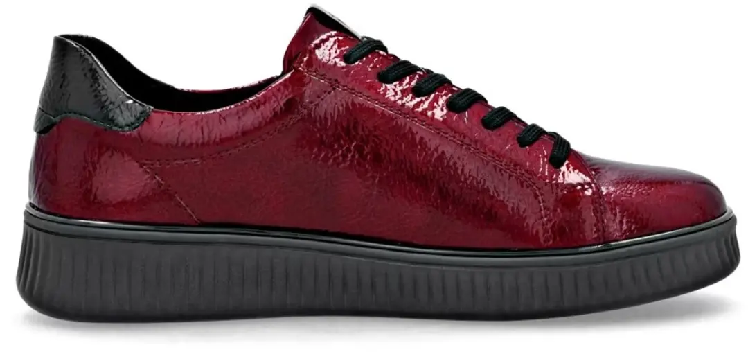 Remonte sneaker rood lak rits veters maat 36 uitneembare zool
