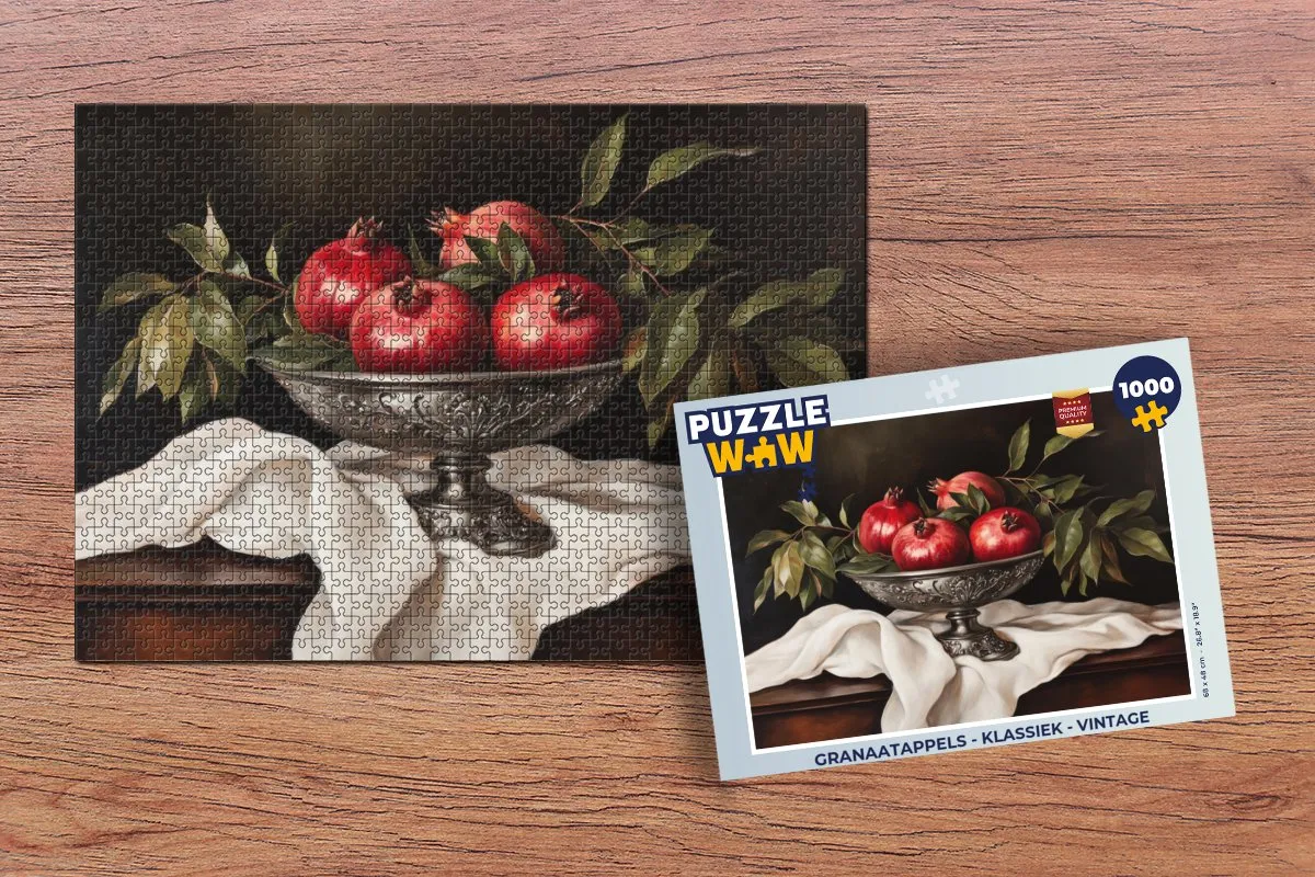 PuzzleWow Granaatappels Legpuzzel 1000 Stuks - Vintage