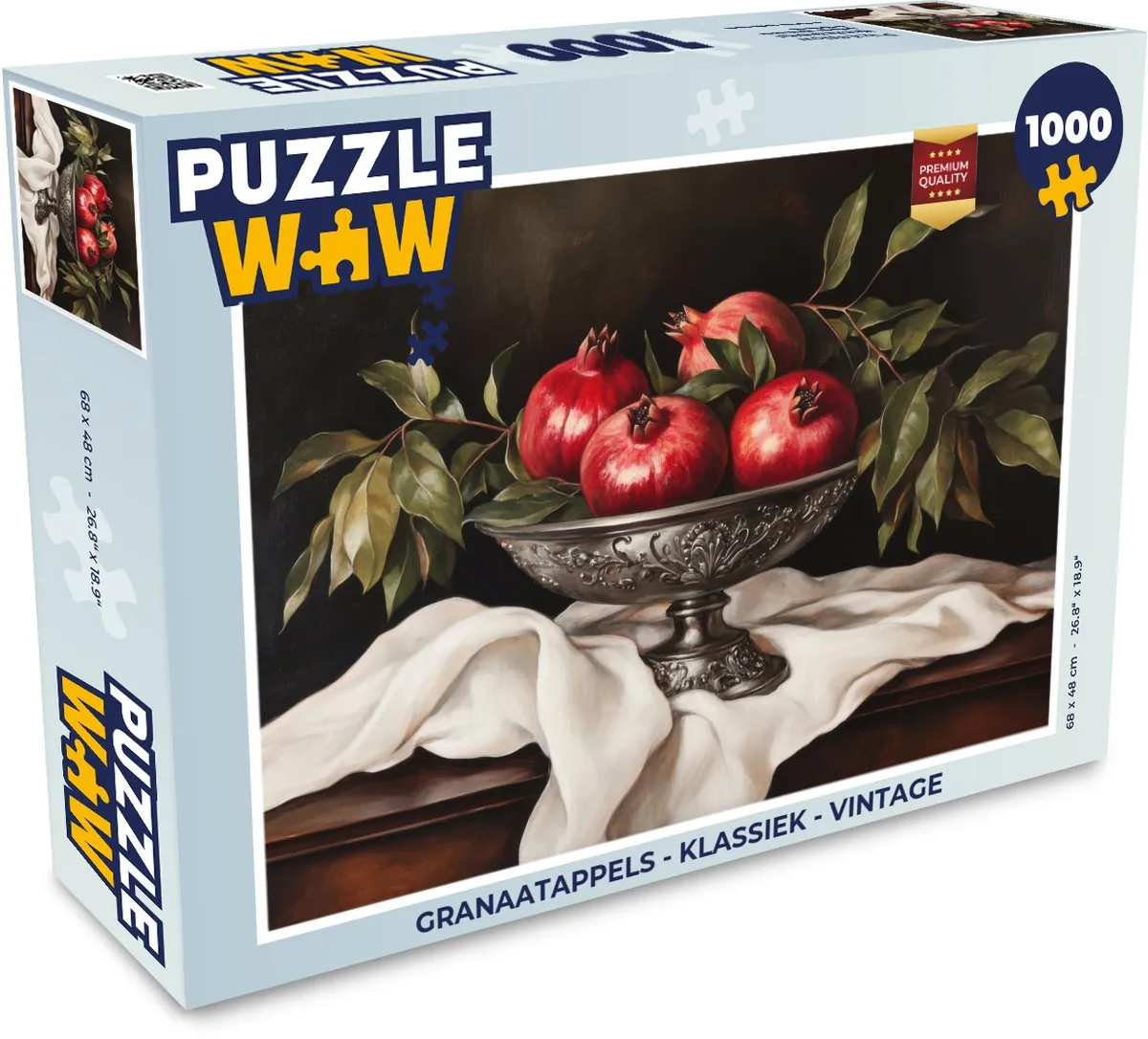 PuzzleWow Granaatappels Legpuzzel 1000 Stuks - Vintage