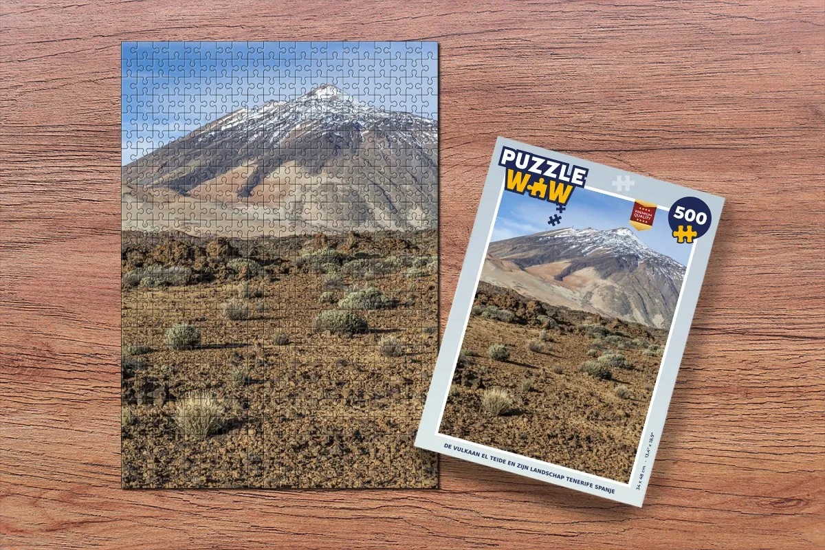 PuzzleWow De vulkaan El Teide Tenerife Legpuzzel 500 Stuks - Multicolor